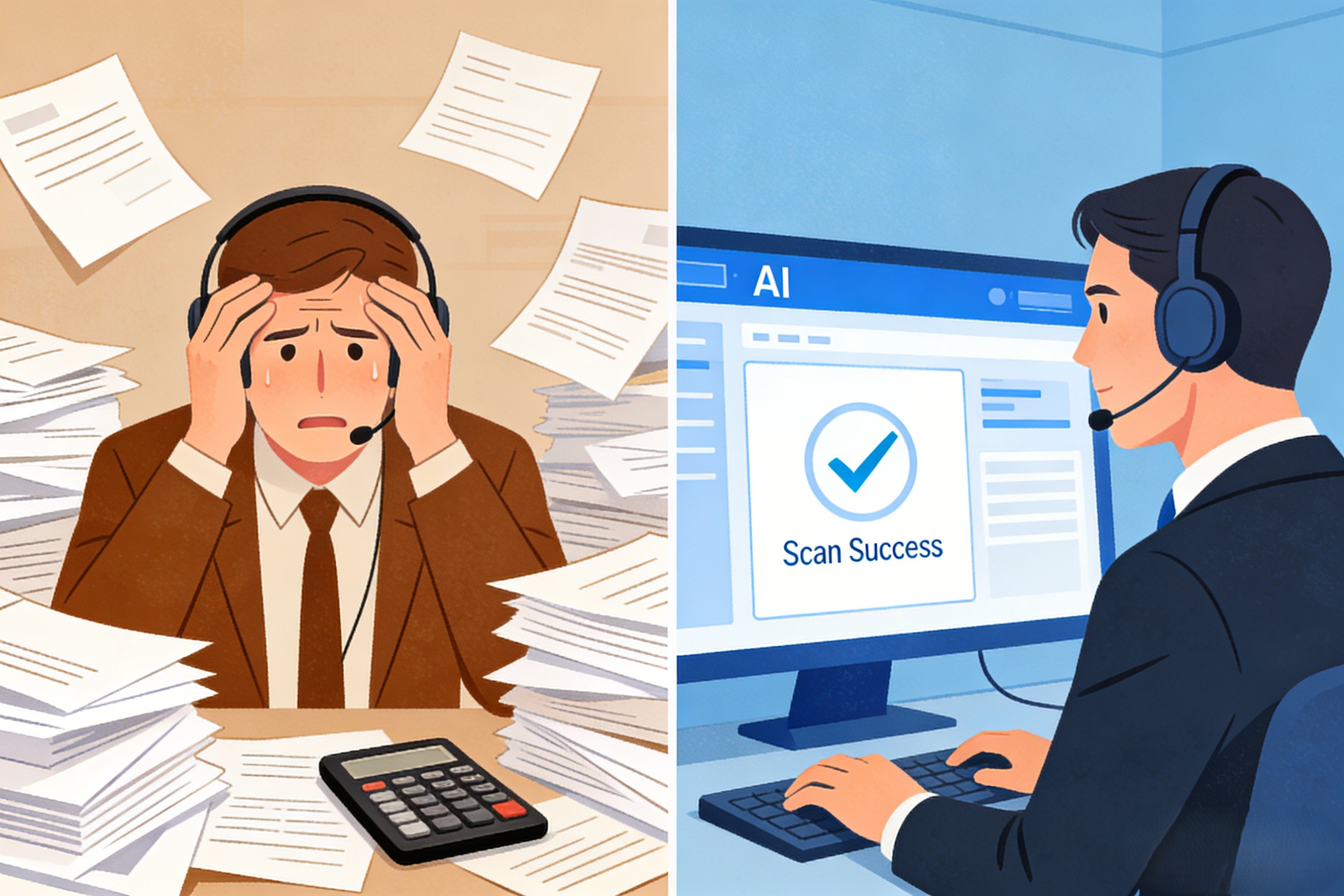Manual Entry vs AI Processing Comparison